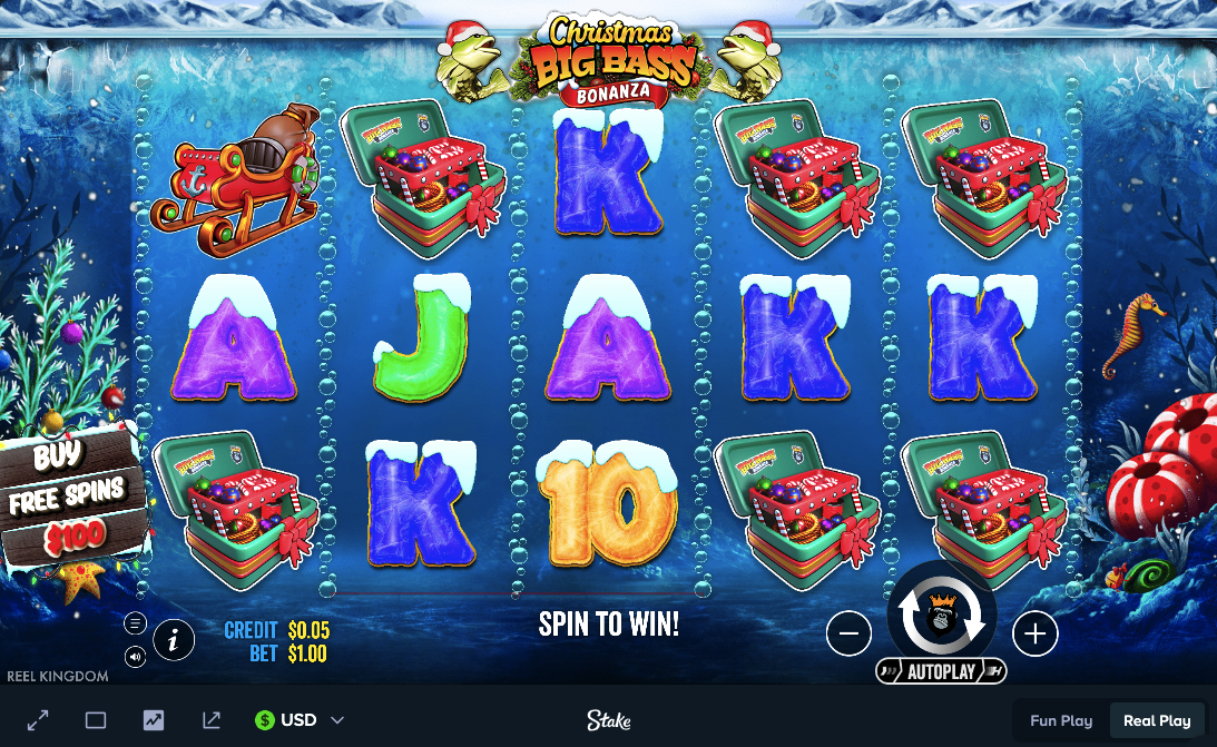 Christmas Big Bass Bonanza on Stake